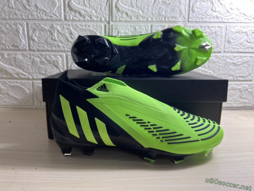 Men's Adidas Predator Edge Geometric+ FG Football Boots - Green/Black