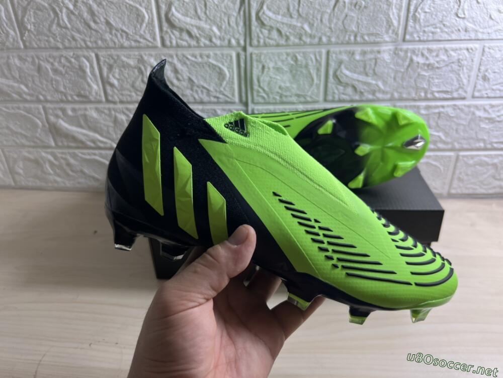 Men's Adidas Predator Edge Geometric+ FG Football Boots - Green/Black