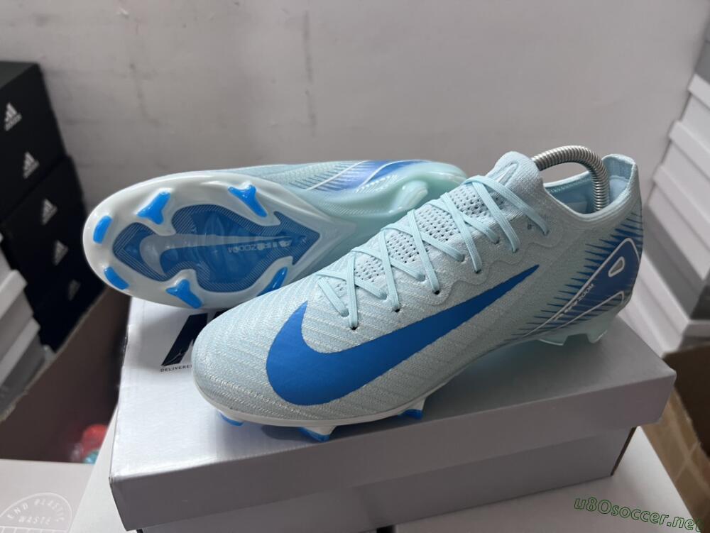 Men's Nike Air Zoom Mercurial Vapor 16 Elite FG Football Boots - Jade/White
