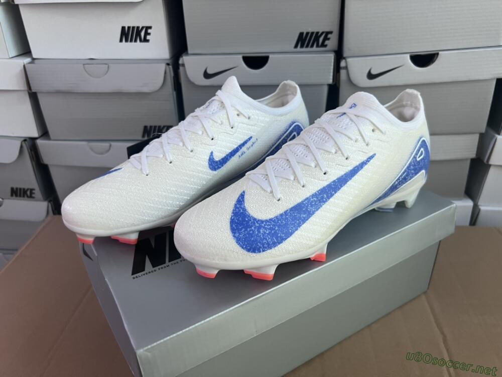 Men's Nike Air Zoom Mercurial Vapor 16 Elite FG Football Boots - White/Silver/Blue/Orange