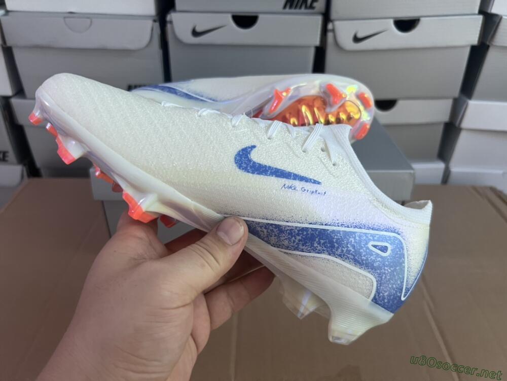 Men's Nike Air Zoom Mercurial Vapor 16 Elite FG Football Boots - White/Silver/Blue/Orange