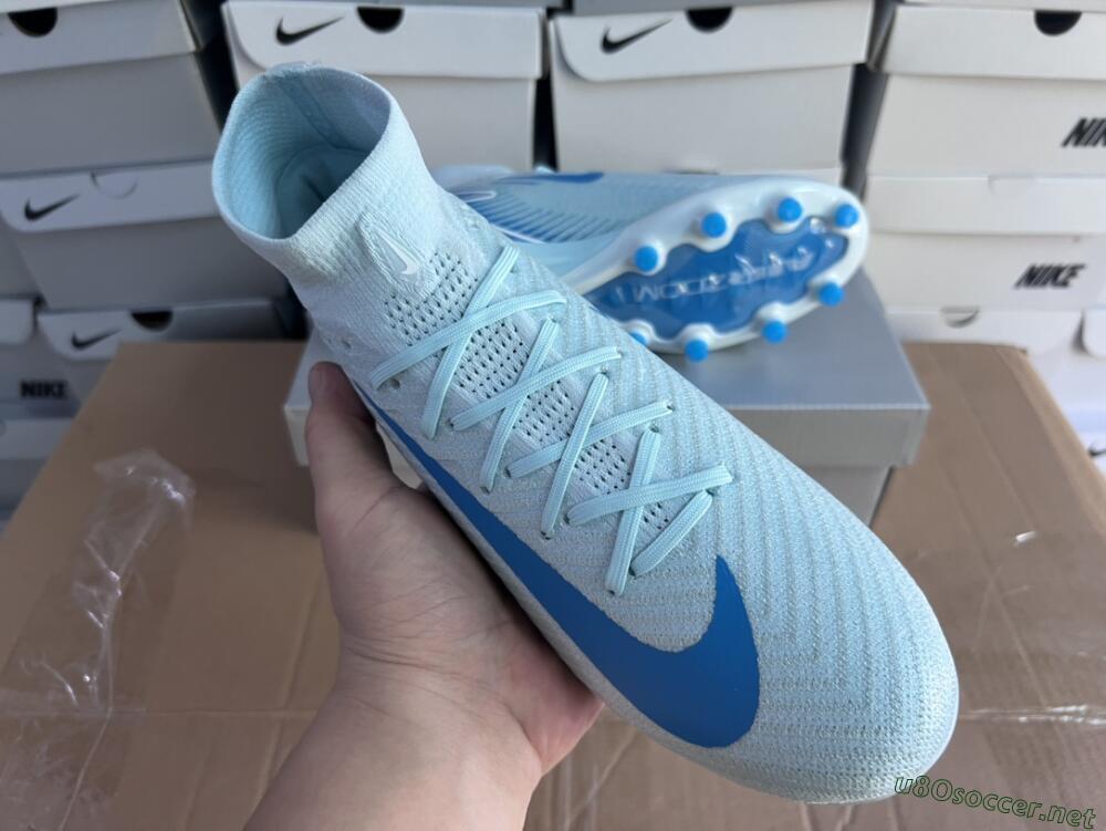 Unisex Nike Air Zoom Mercurial Superfly 10 Elite AG Football Boots - Jade/Beige/Blue