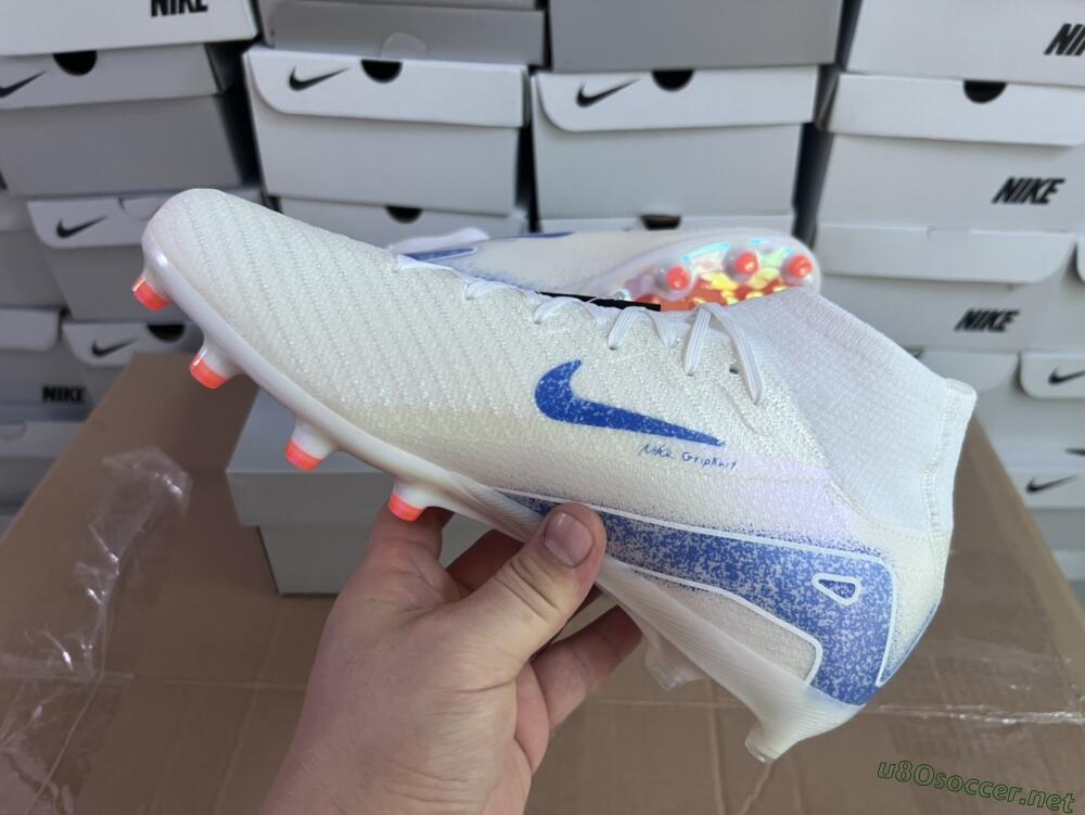 Unisex Nike Air Zoom Mercurial Superfly 10 Elite AG Football Boots - Beige/Blue