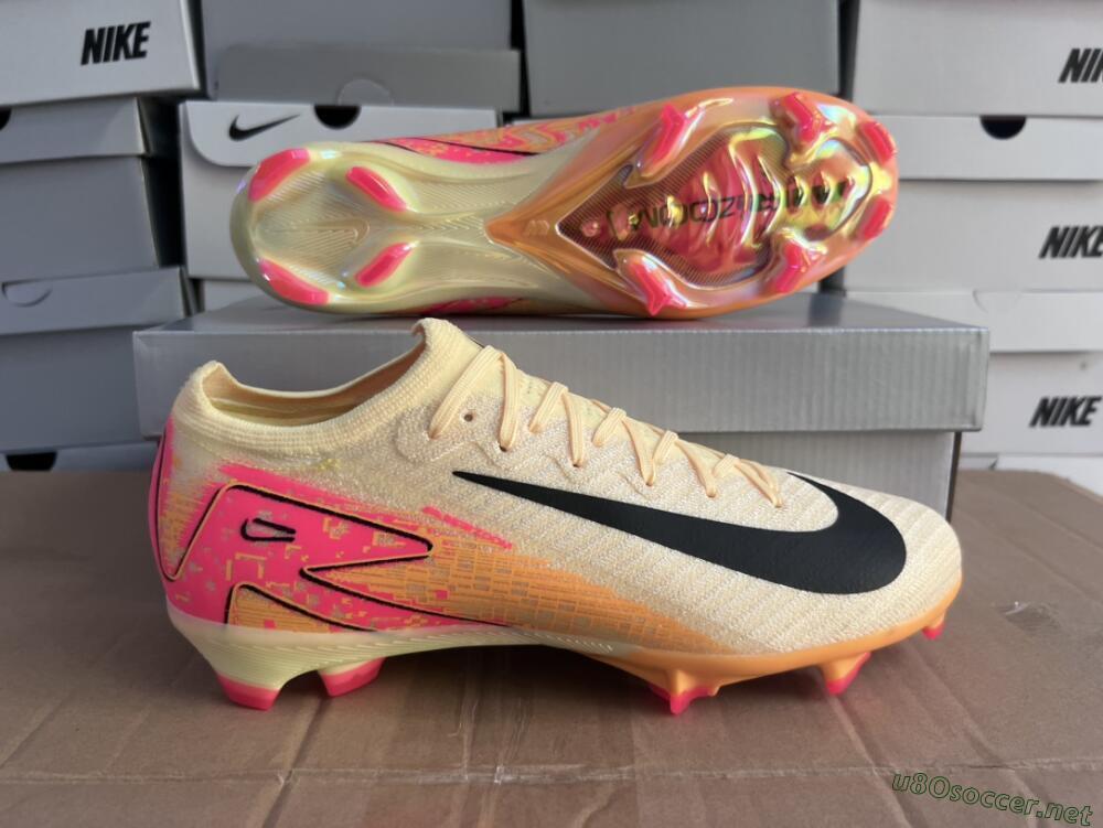 Men's Nike Air Zoom Mercurial Vapor 16 Elite FG Football Boots - Yellow/Black/Pink