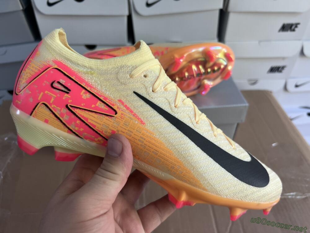 Men's Nike Air Zoom Mercurial Vapor 16 Elite FG Football Boots - Yellow/Black/Pink