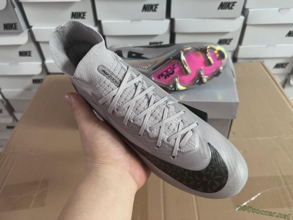 Unisex Nike Air Zoom Mercurial Superfly 9 Elite FG Football Boots - Purple/Black/Gold
