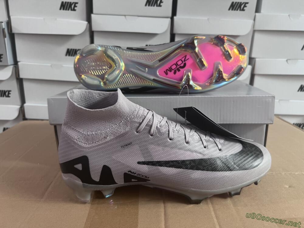 Unisex Nike Air Zoom Mercurial Superfly 9 Elite FG Football Boots - Purple/Black/Gold