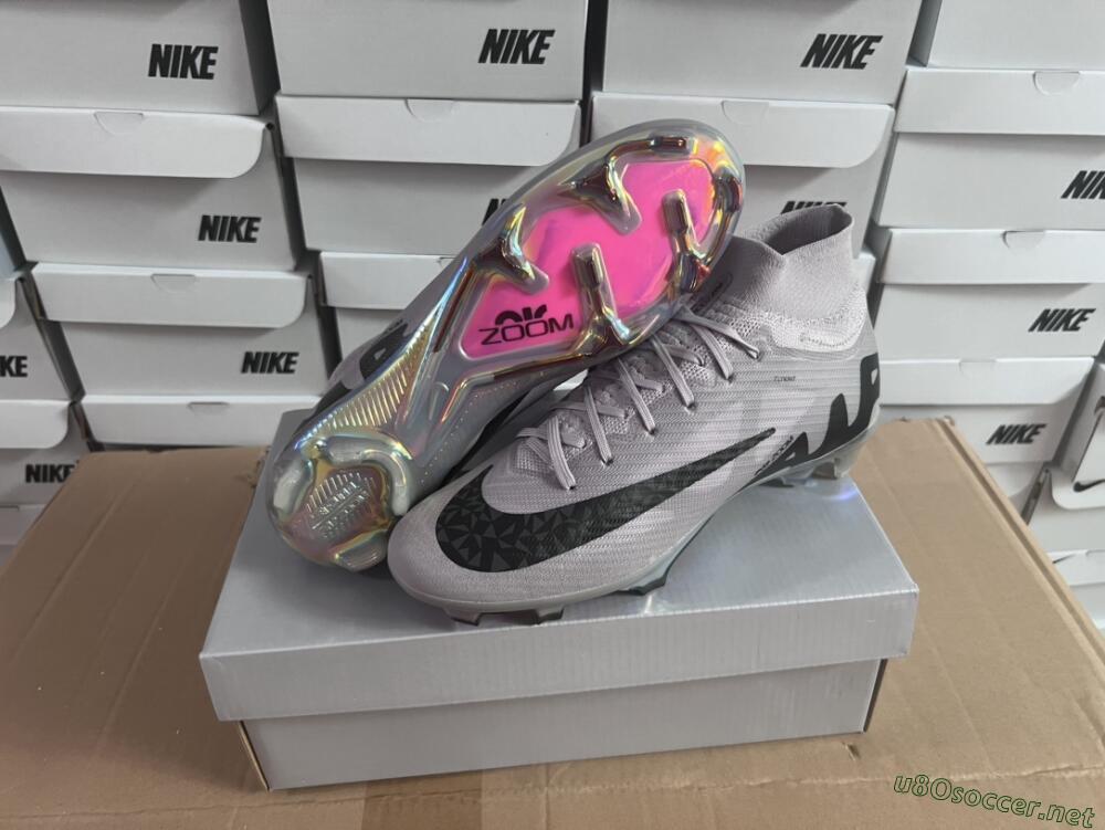 Unisex Nike Air Zoom Mercurial Superfly 9 Elite FG Football Boots - Purple/Black/Gold