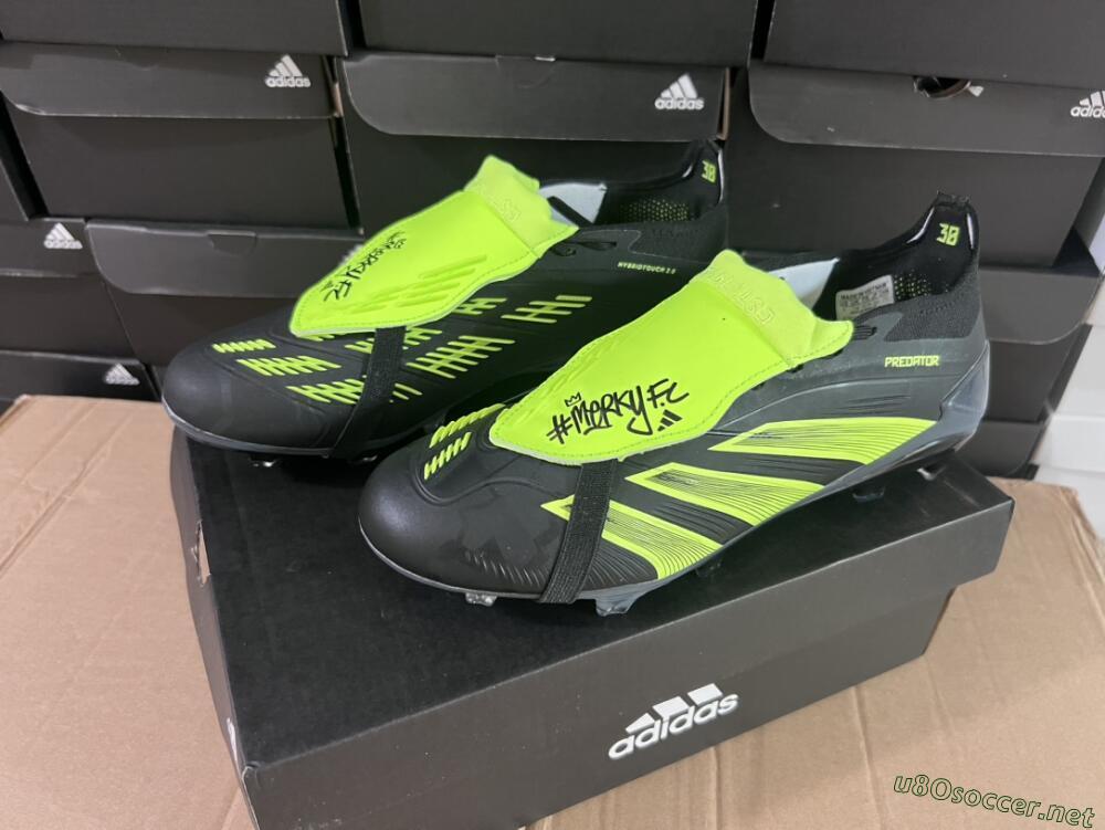 Unisex Adidas Predator Elite Foldover Tongue FG Football Boots - Black/Yellow/Blue