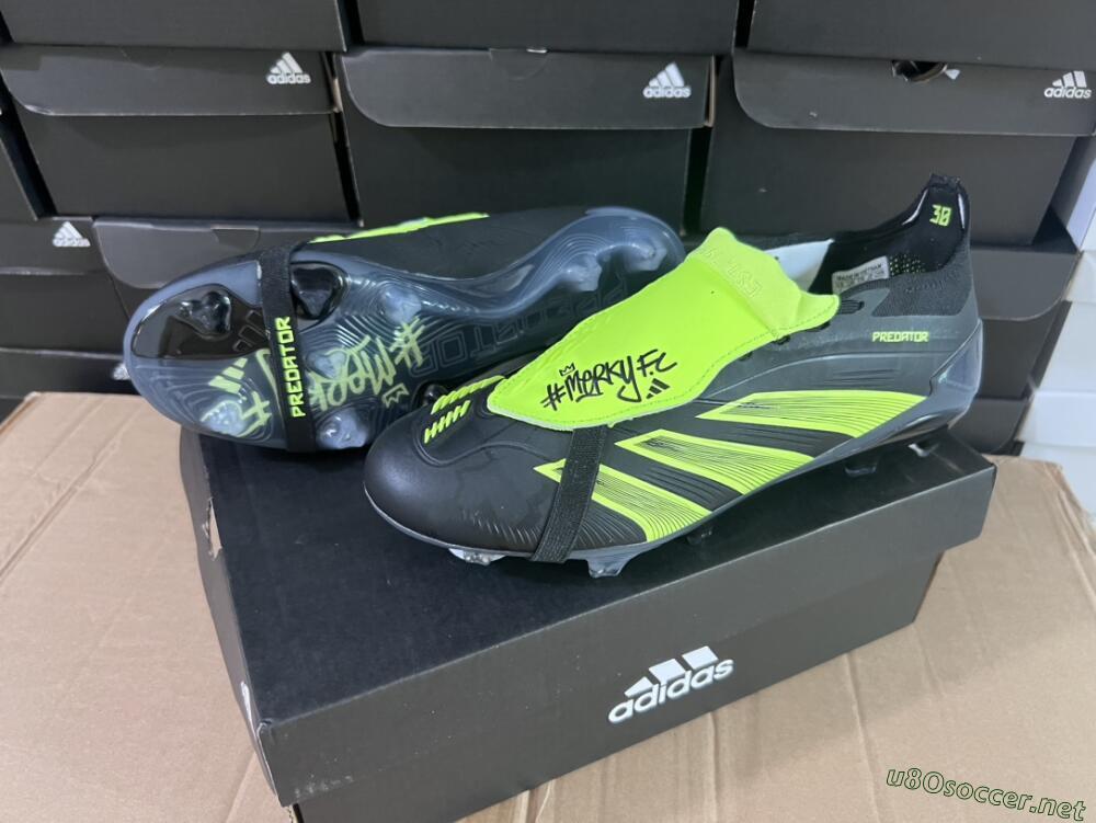 Unisex Adidas Predator Elite Foldover Tongue FG Football Boots - Black/Yellow/Blue