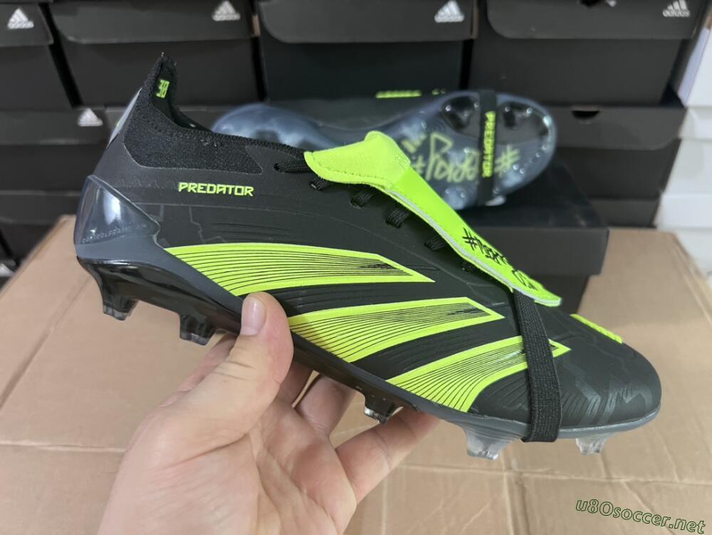 Unisex Adidas Predator Elite Foldover Tongue FG Football Boots - Black/Yellow/Blue