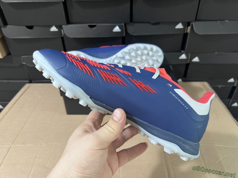 Unisex Adidas Predator 24 Elite TF Football Shoes - Silver/Blue/Red