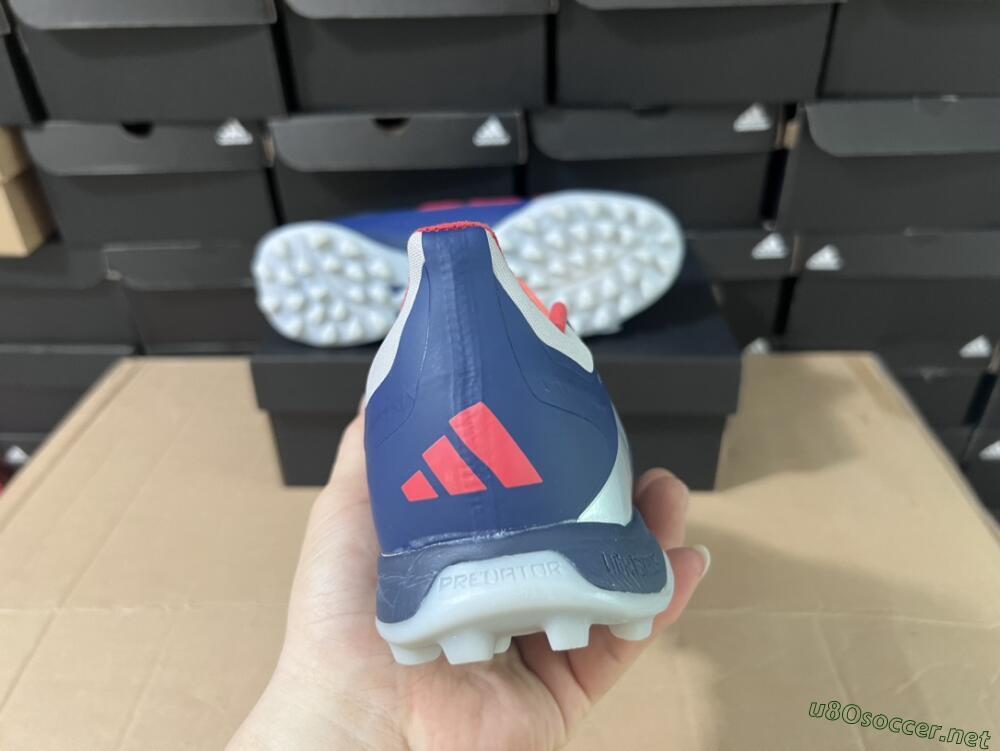 Unisex Adidas Predator 24 Elite TF Football Shoes - Silver/Blue/Red