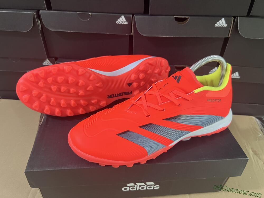 Men's Adidas Predator 24 Elite TF Football Shoes - Red/Black/White