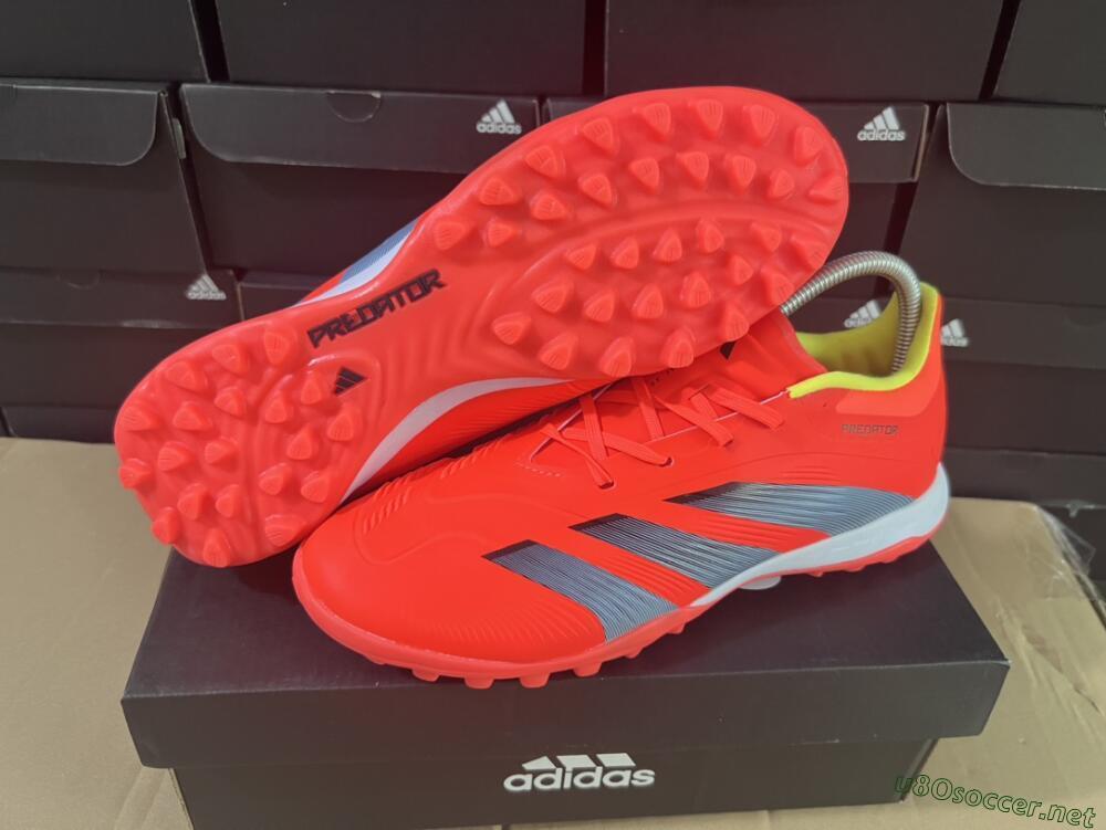 Men's Adidas Predator 24 Elite TF Football Shoes - Red/Black/White