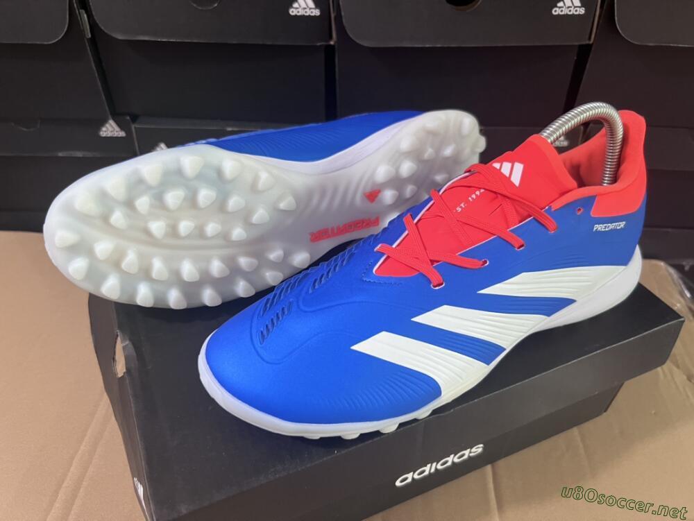 Unisex Adidas Predator 24 Elite TF Football Shoes - Blue/Red/White