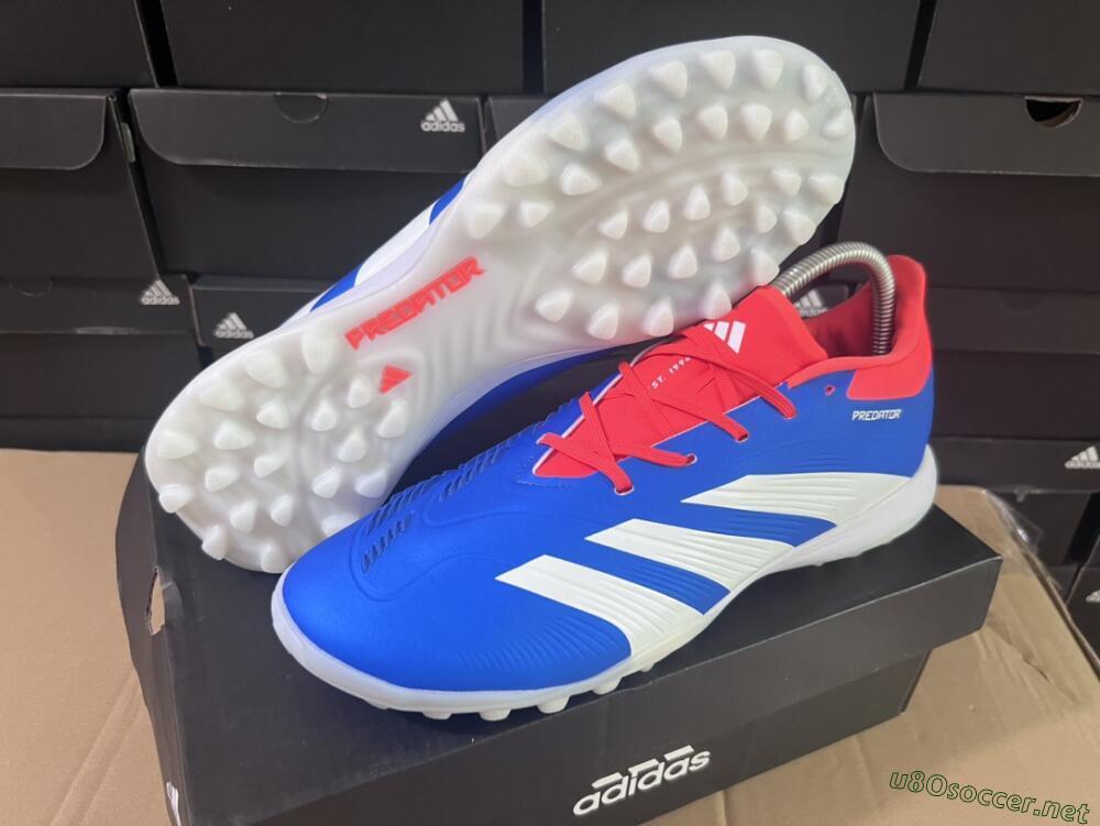 Unisex Adidas Predator 24 Elite TF Football Shoes - Blue/Red/White