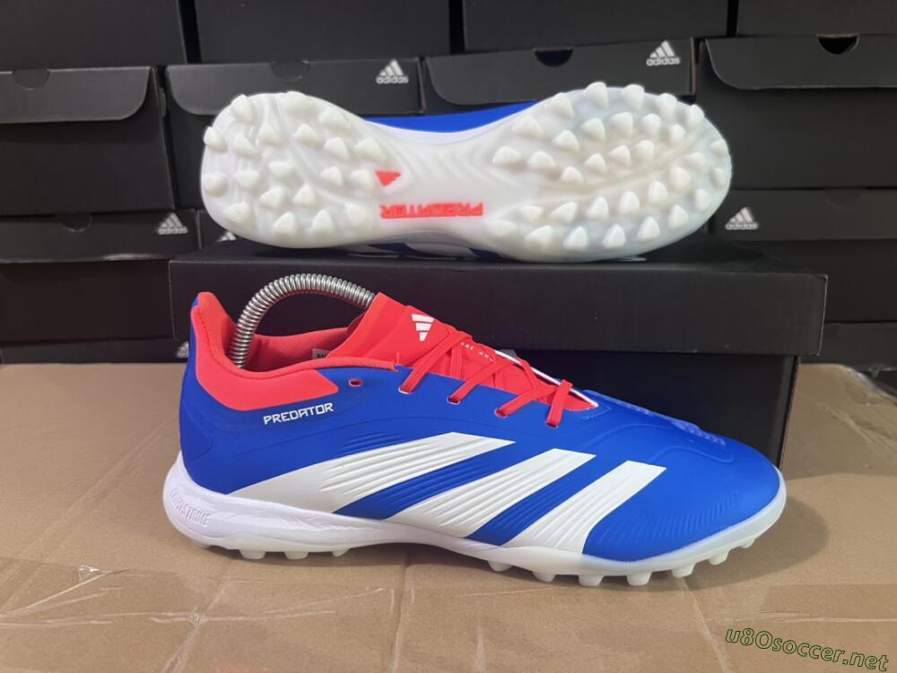 Unisex Adidas Predator 24 Elite TF Football Shoes - Blue/Red/White