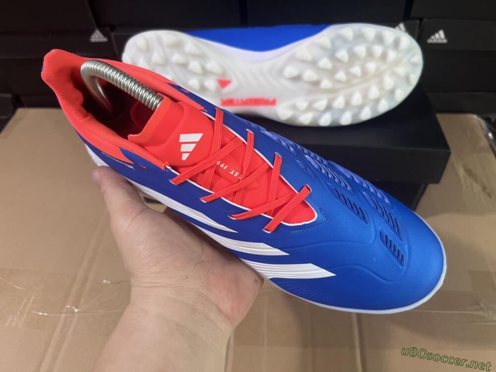 Unisex Adidas Predator 24 Elite TF Football Shoes - Blue/Red/White