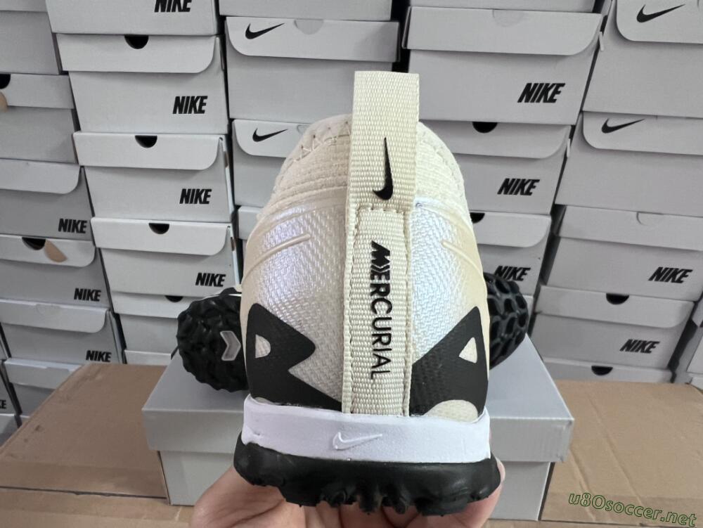 Unisex Nike Air Zoom Mercurial Vapor 15 Elite TF Football Shoes - Beige/Black/White