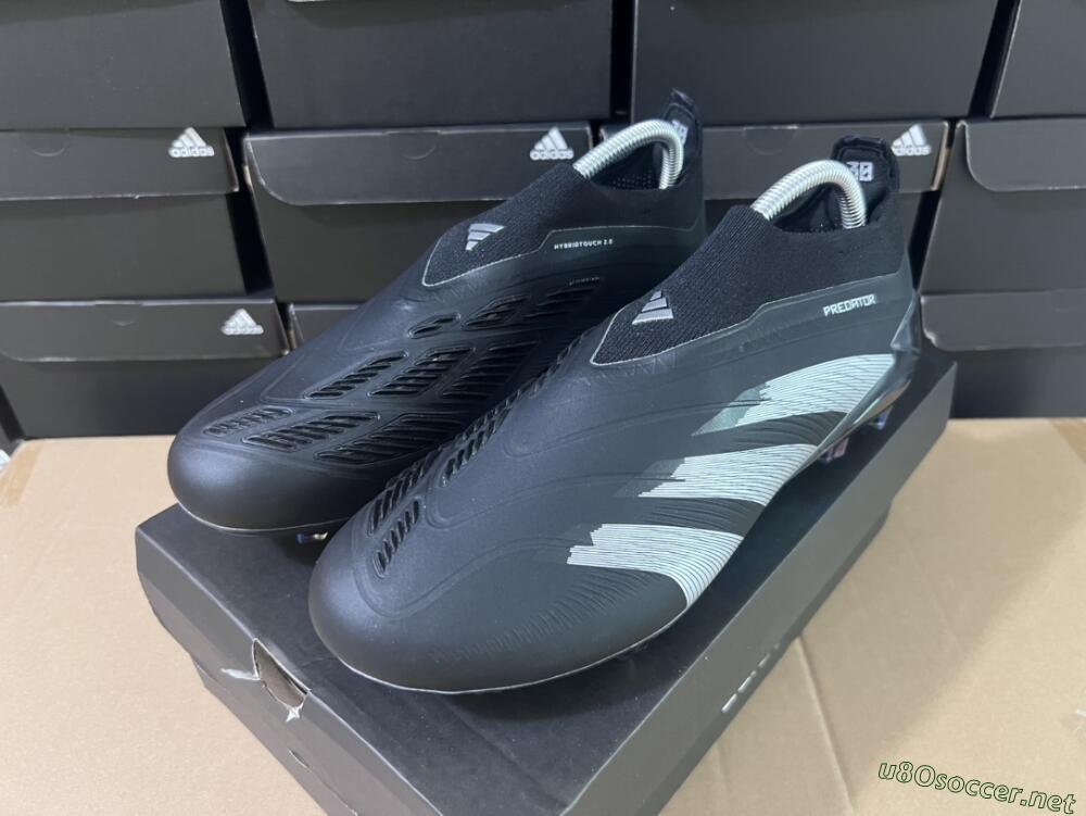 Unisex Adidas Predator Accuracy+ Laceless FG Football Boots - Black/Silver