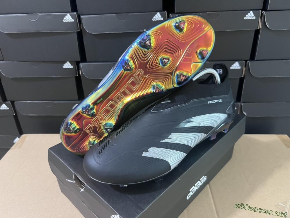 Unisex Adidas Predator Accuracy+ Laceless FG Football Boots - Black/Silver