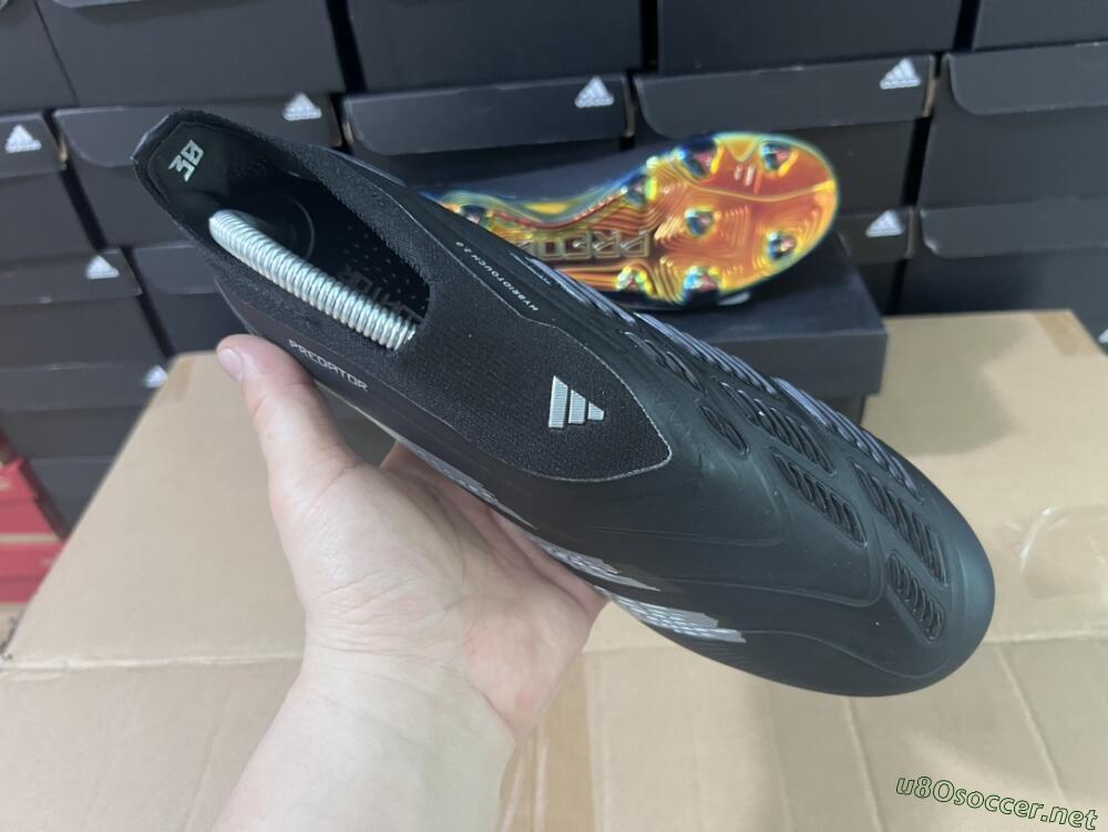 Unisex Adidas Predator Accuracy+ Laceless FG Football Boots - Black/Silver