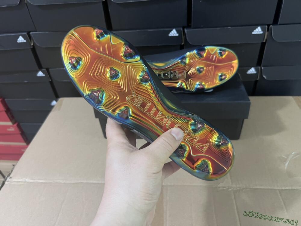 Unisex Adidas Predator Accuracy+ Laceless FG Football Boots - Black/Silver