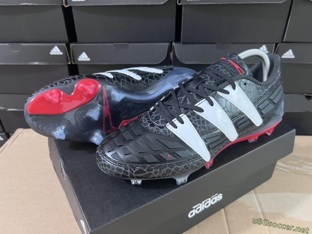 Men's Adidas Predator Accelerator 94 FG Football Boots - Black/White/Red