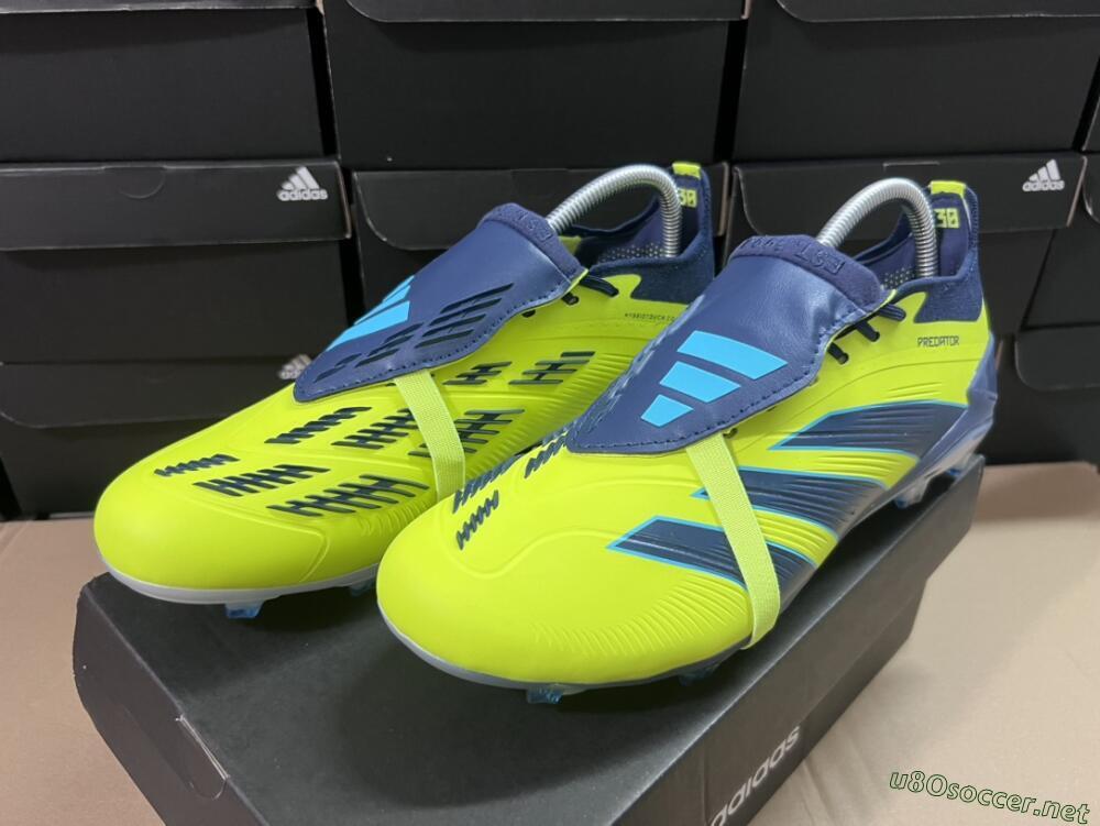 Unisex Adidas Predator Elite Foldover Tongue FG Football Boots - Yellow/Blue/Jade