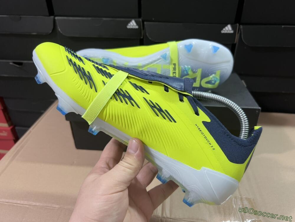 Unisex Adidas Predator Elite Foldover Tongue FG Football Boots - Yellow/Blue/Jade