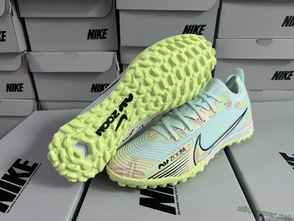 Unisex Nike Air Zoom Mercurial Vapor 15 Pro TF Football Shoes - Jade/Yellow/Black