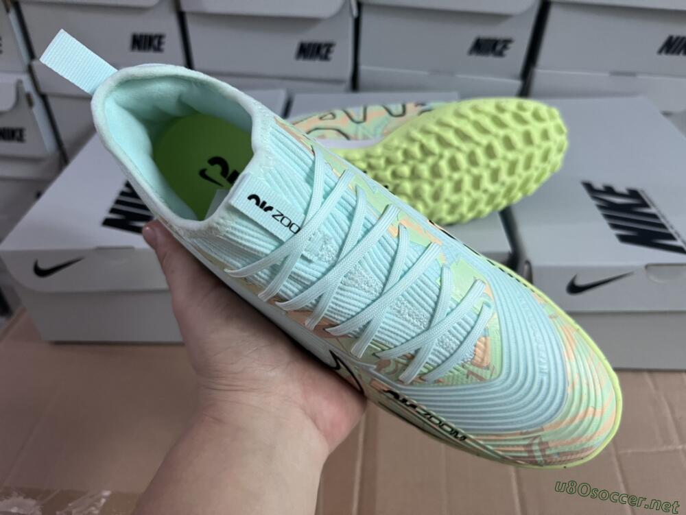 Unisex Nike Air Zoom Mercurial Vapor 15 Pro TF Football Shoes - Jade/Yellow/Black