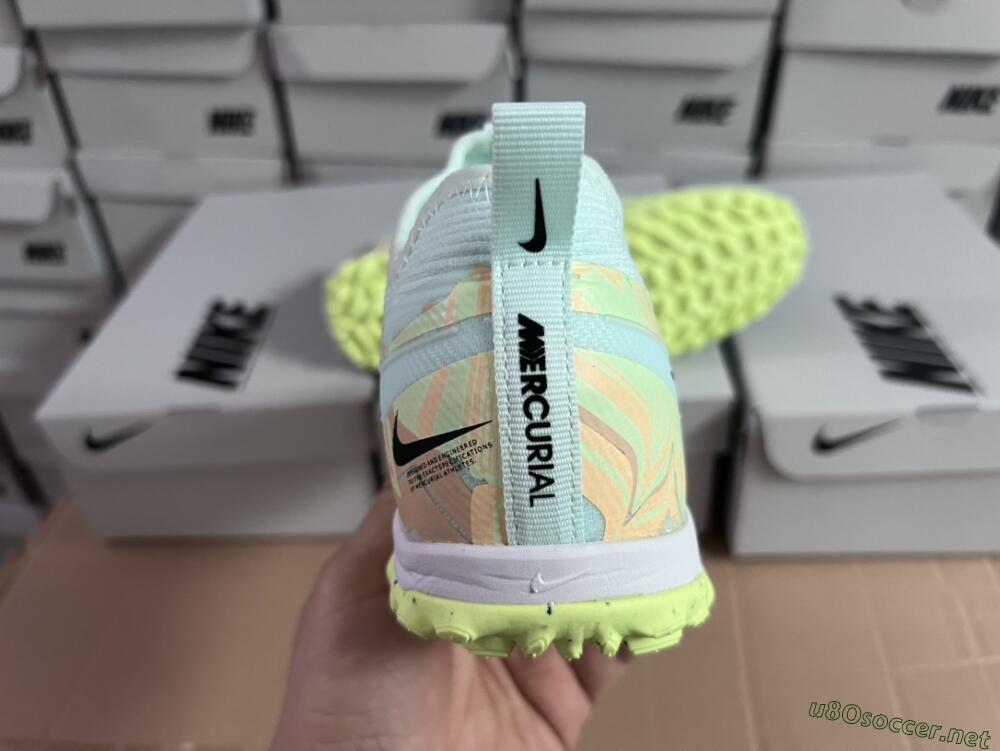 Unisex Nike Air Zoom Mercurial Vapor 15 Pro TF Football Shoes - Jade/Yellow/Black