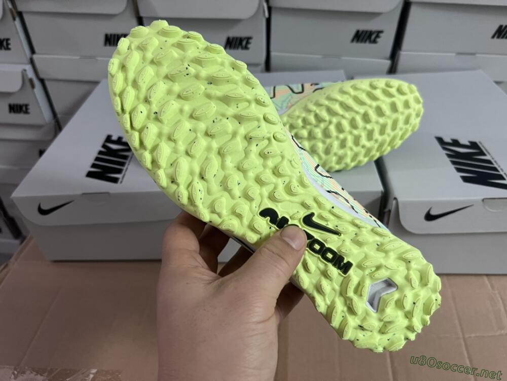 Unisex Nike Air Zoom Mercurial Vapor 15 Pro TF Football Shoes - Jade/Yellow/Black