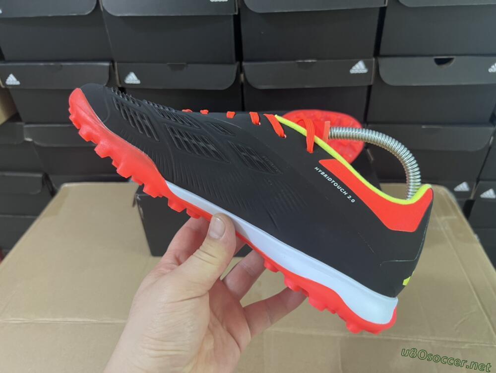 Men's Adidas Predator 24 Elite TF Football Shoes - Black/White/Orange