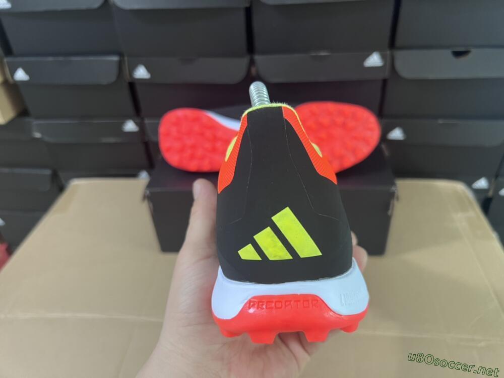 Men's Adidas Predator 24 Elite TF Football Shoes - Black/White/Orange