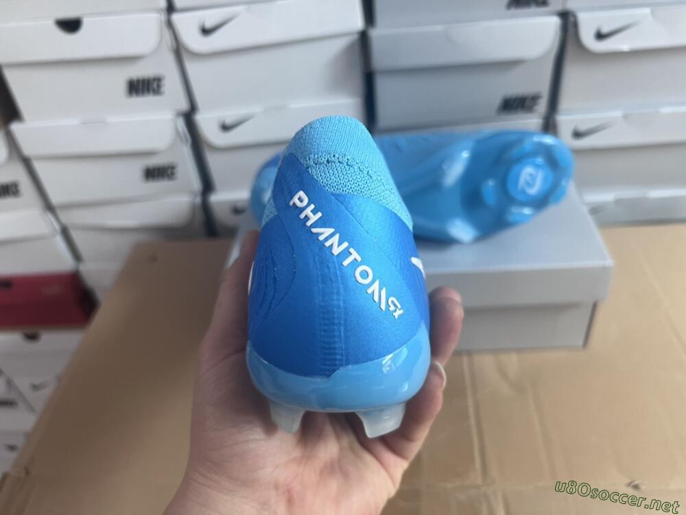 Men's Nike Phantom Luna Elite NU FG Football Boots - Light Blue/White