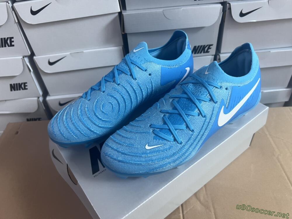 Men's Nike Phantom Luna Elite NU FG Football Boots - Light Blue/White