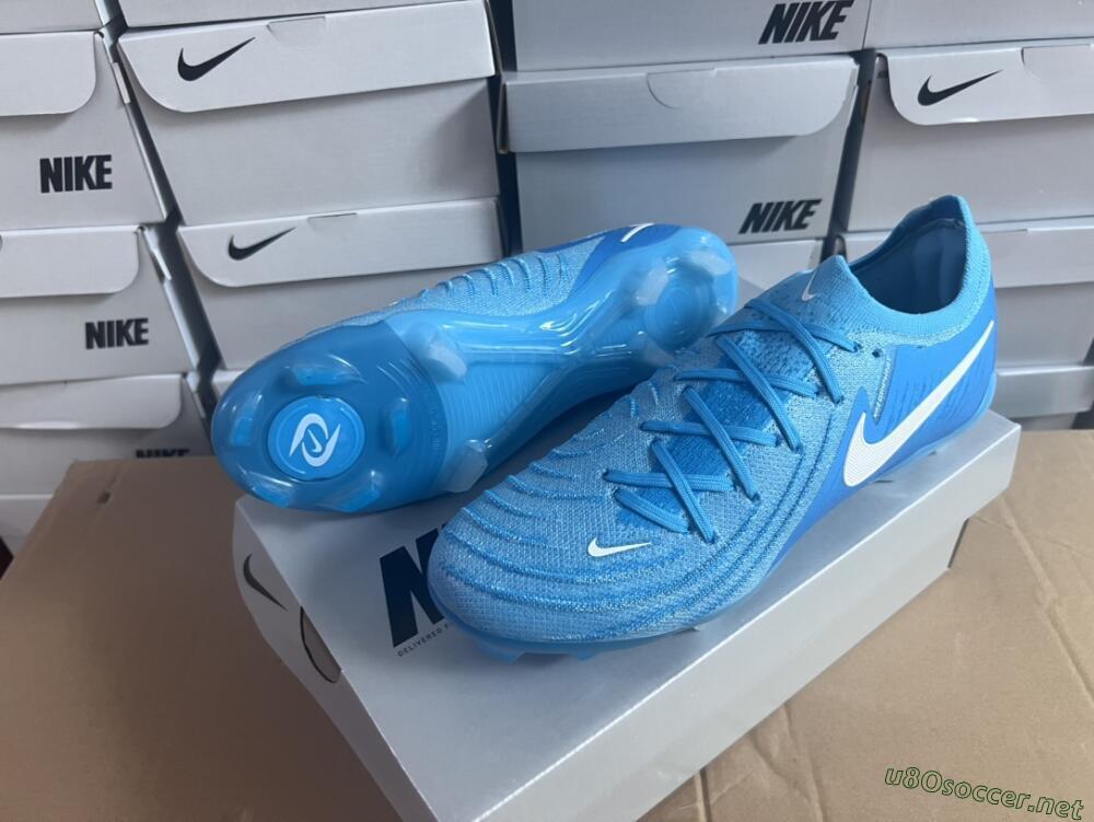 Men's Nike Phantom Luna Elite NU FG Football Boots - Light Blue/White