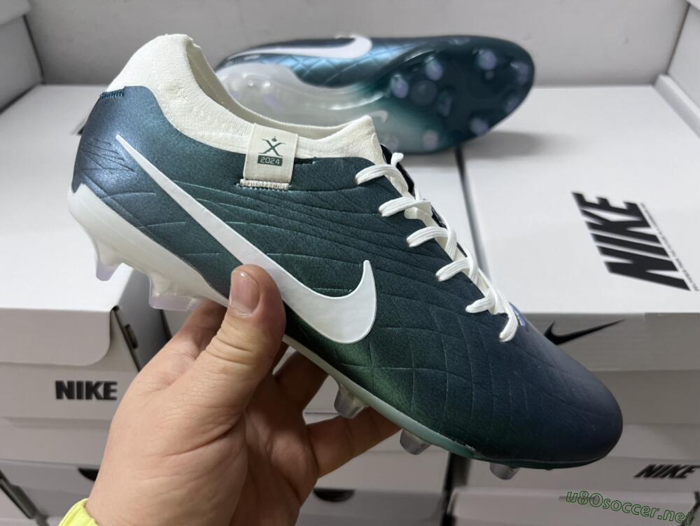 Men's Nike Tiempo Legend 10 Elite FG Football Boots - Jade/White