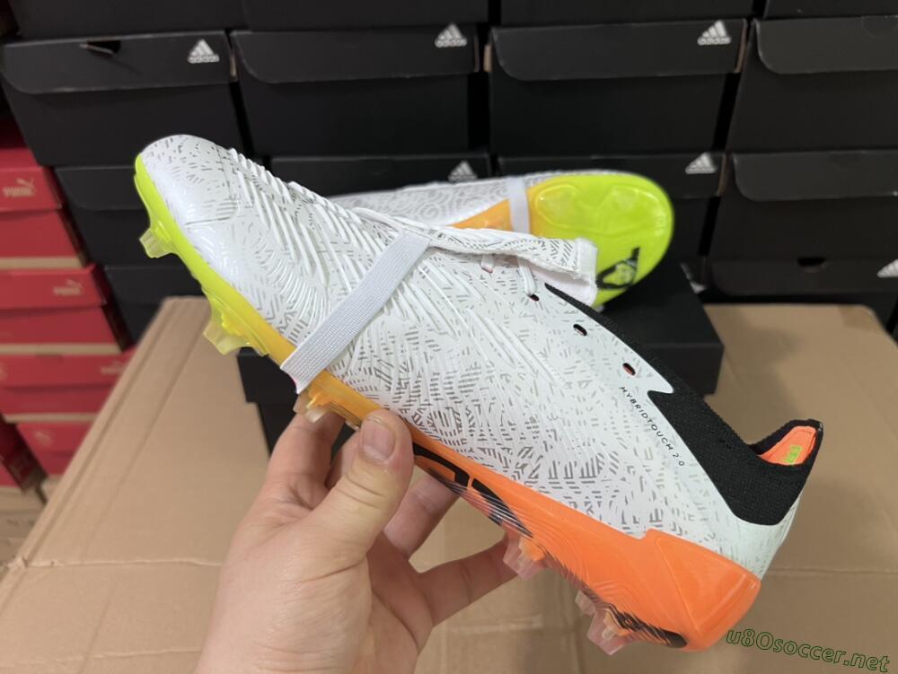 Men's Adidas Predator Elite Foldover Tongue FG Football Boots - White/Black/Orange