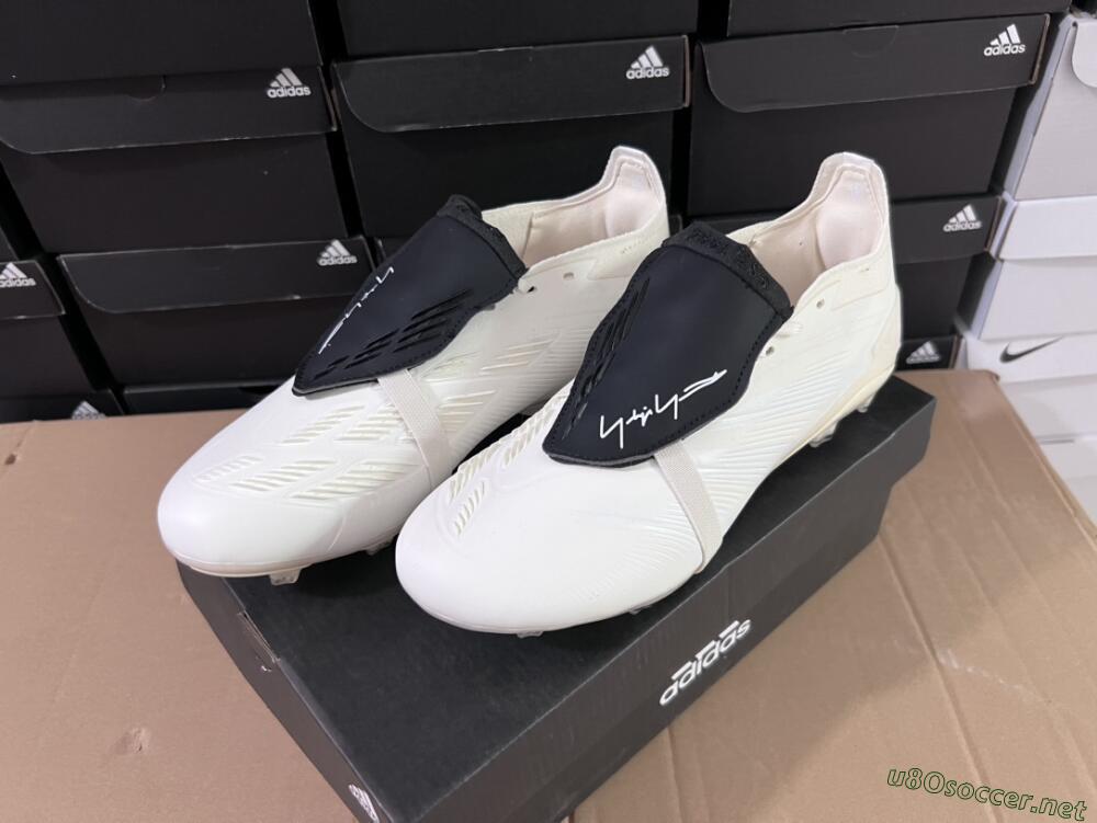 Unisex Adidas Predator Elite Foldover Tongue FG Football Boots - Beige/Black/White