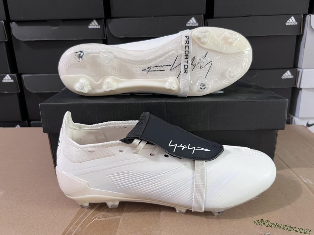 Unisex Adidas Predator Elite Foldover Tongue FG Football Boots - Beige/Black/White