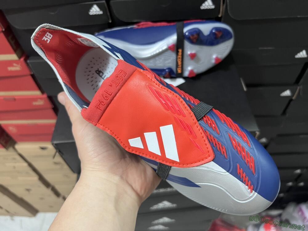 Men's Adidas Predator Elite Foldover Tongue FG Football Boots - Silver/Black/Red
