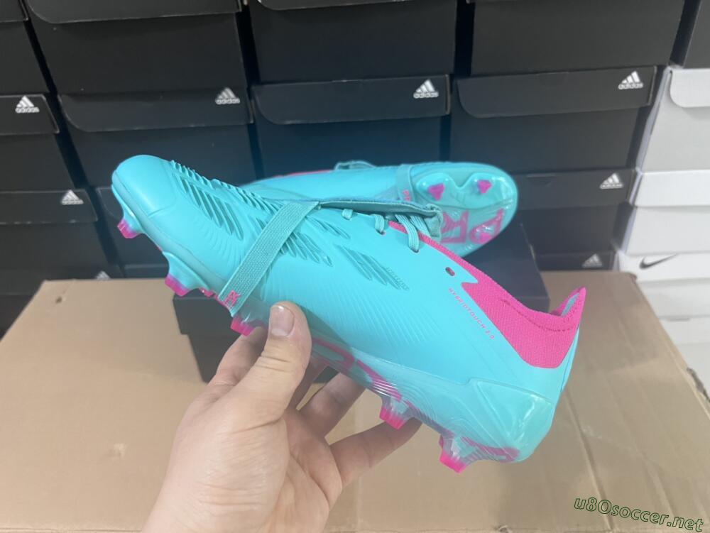 Unisex Adidas Predator Elite Foldover Tongue FG Football Boots - Jade/Red/Pink