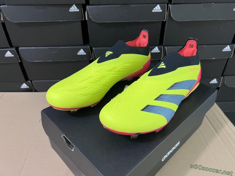 Unisex Adidas Predator Accuracy+ Laceless FG Football Boots - Yellow/Black/Grey