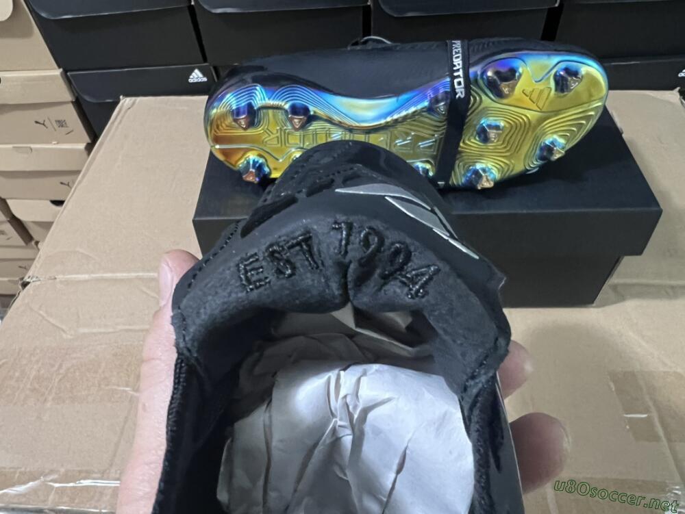 Men's Adidas Predator Elite Foldover Tongue FG Football Boots - Black/Silver/Gold