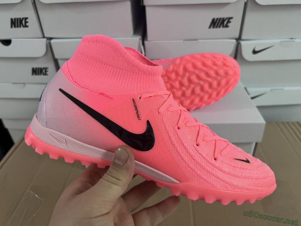 Men's Nike Phantom Luna Elite NU TF Football Shoes - Red/Pink/Black