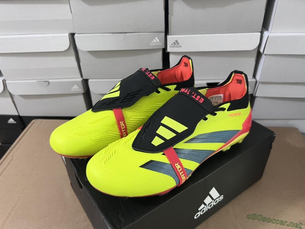 Unisex Adidas Predator Elite Foldover Tongue FG Football Boots - Yellow/Black/Red